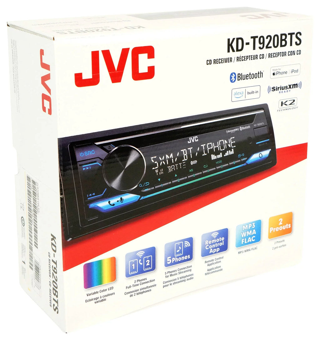'- Car in-Dash Unit, Single-  Receiver w/ Bluetooth/Alexa Built-in/SiriusXM Ready