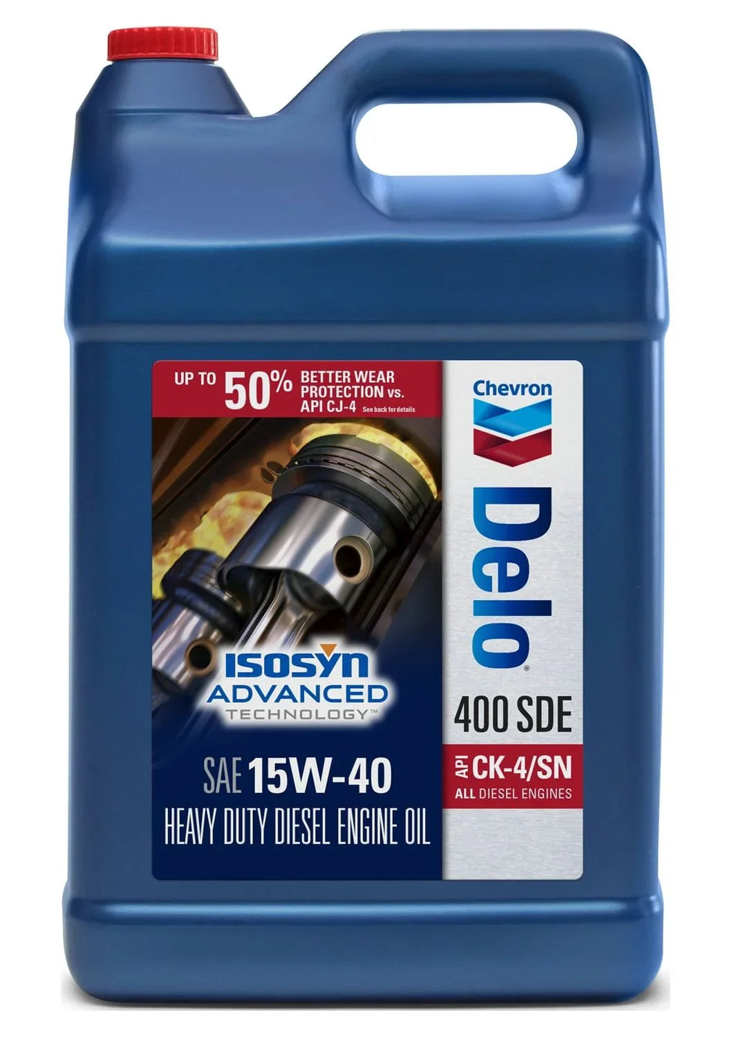 Chevron Delo 400  -4 15W-40 Heavy Duty Diesel Motor Oil, 2.5 Gallons