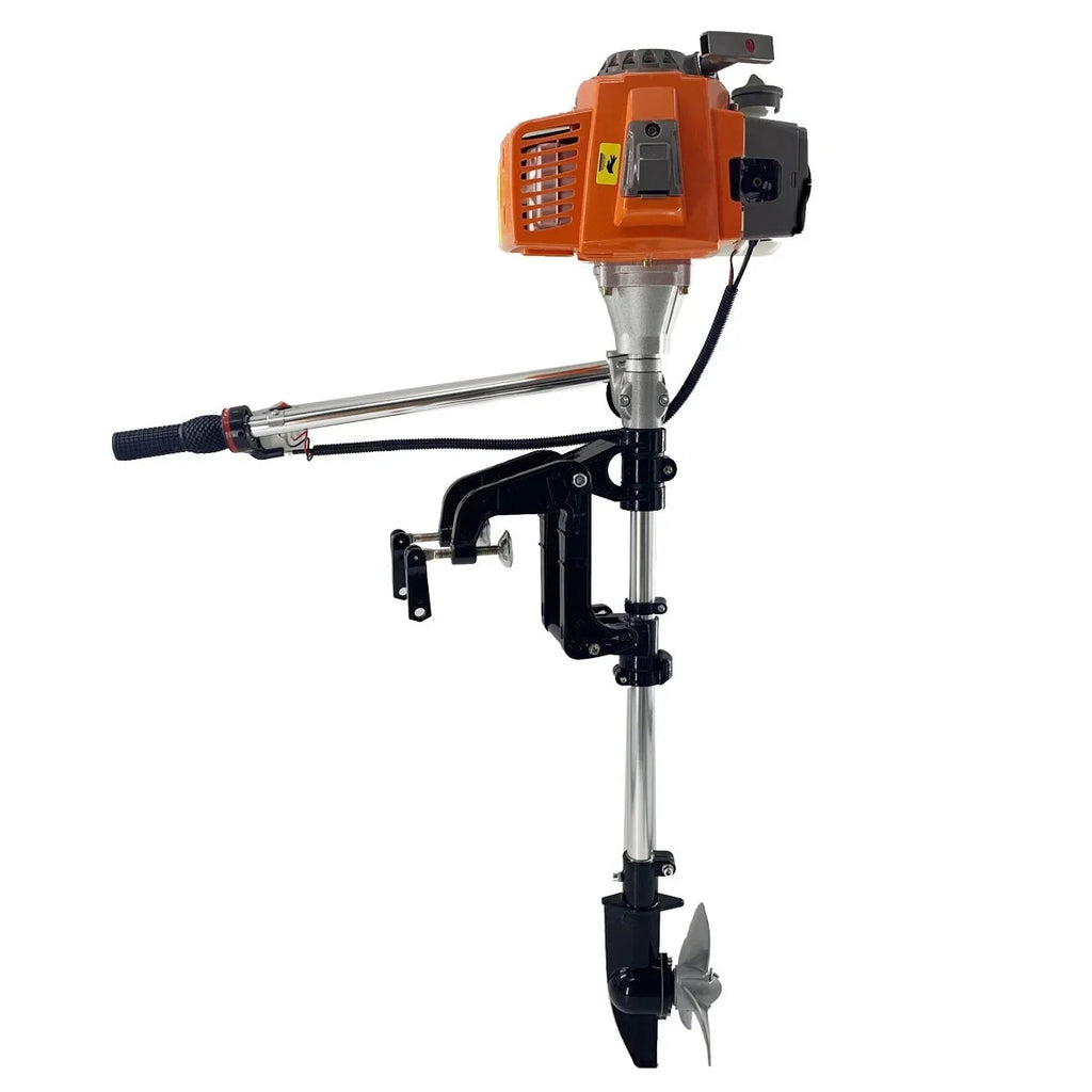 2-Stroke 4HP Electric Trolling Motor 63CC Outboard Motor Transom Mounted Motor with Air Cooling System