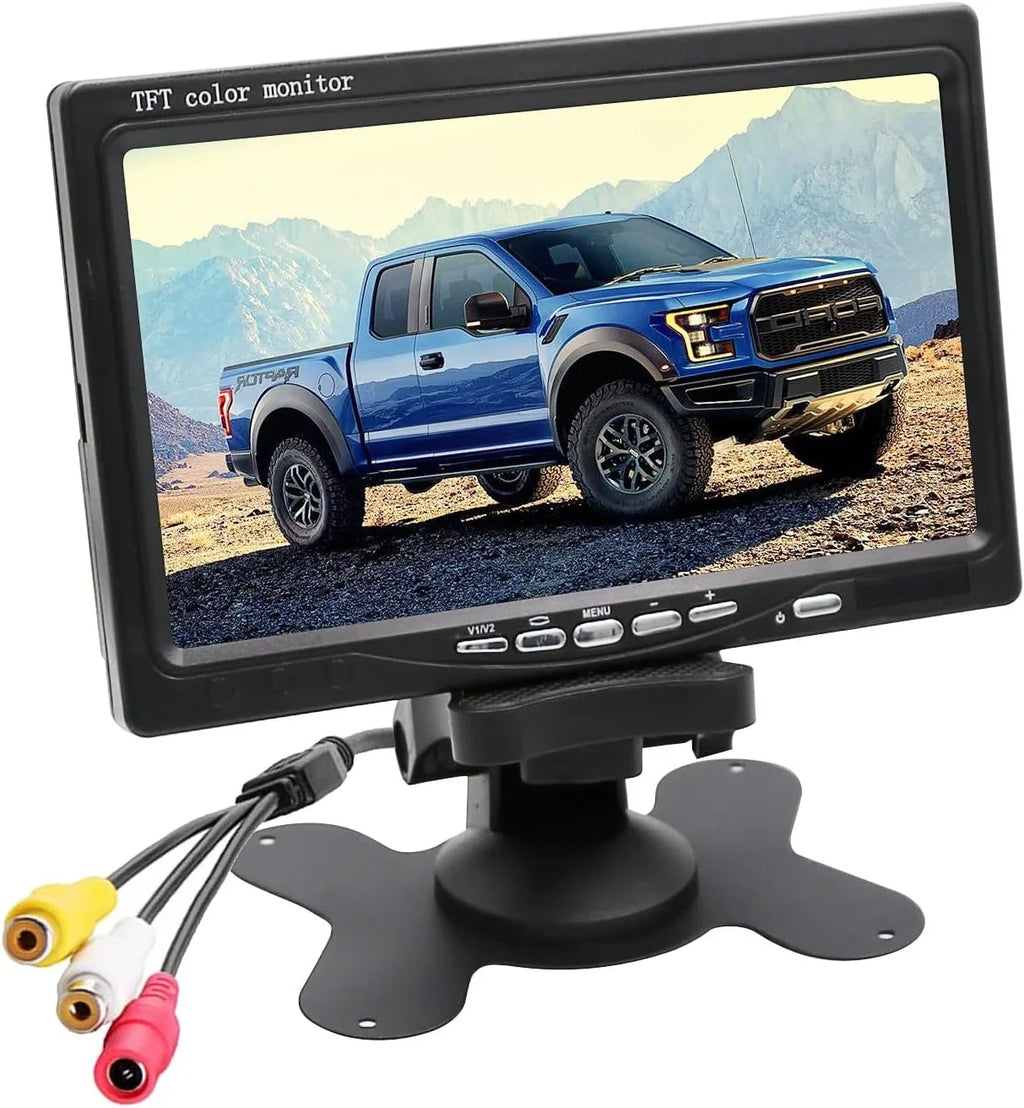 '-Qtech 7 Inch Rear View Camera Screens, Full Colour  Display, 800 * 480 , -24v, / Video Switching,  Car Monitor for Car Trucks Buses Motorbikes