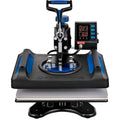 Heat Press Machine, 12" x 15" Fast Heating Pressing Machine, 360 Swing Away Digital Sublimation -Shirt Vinyl Transfer Printer with Anti-Scald Surface, Canvas Bag, Pillow, Blue