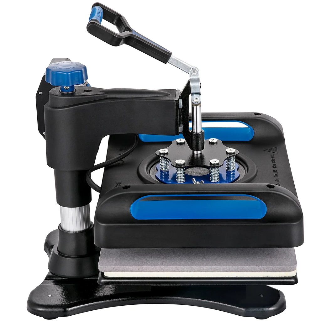 Heat Press Machine, 12" x 15" Fast Heating Pressing Machine, 360 Swing Away Digital Sublimation -Shirt Vinyl Transfer Printer with Anti-Scald Surface, Canvas Bag, Pillow, Blue