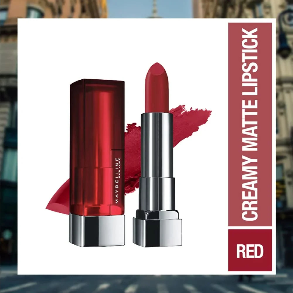 Maybelline Creamy Matte Lipstick, Matte Finish, (Pack of 2) - Rich Ruby & Divine Wine