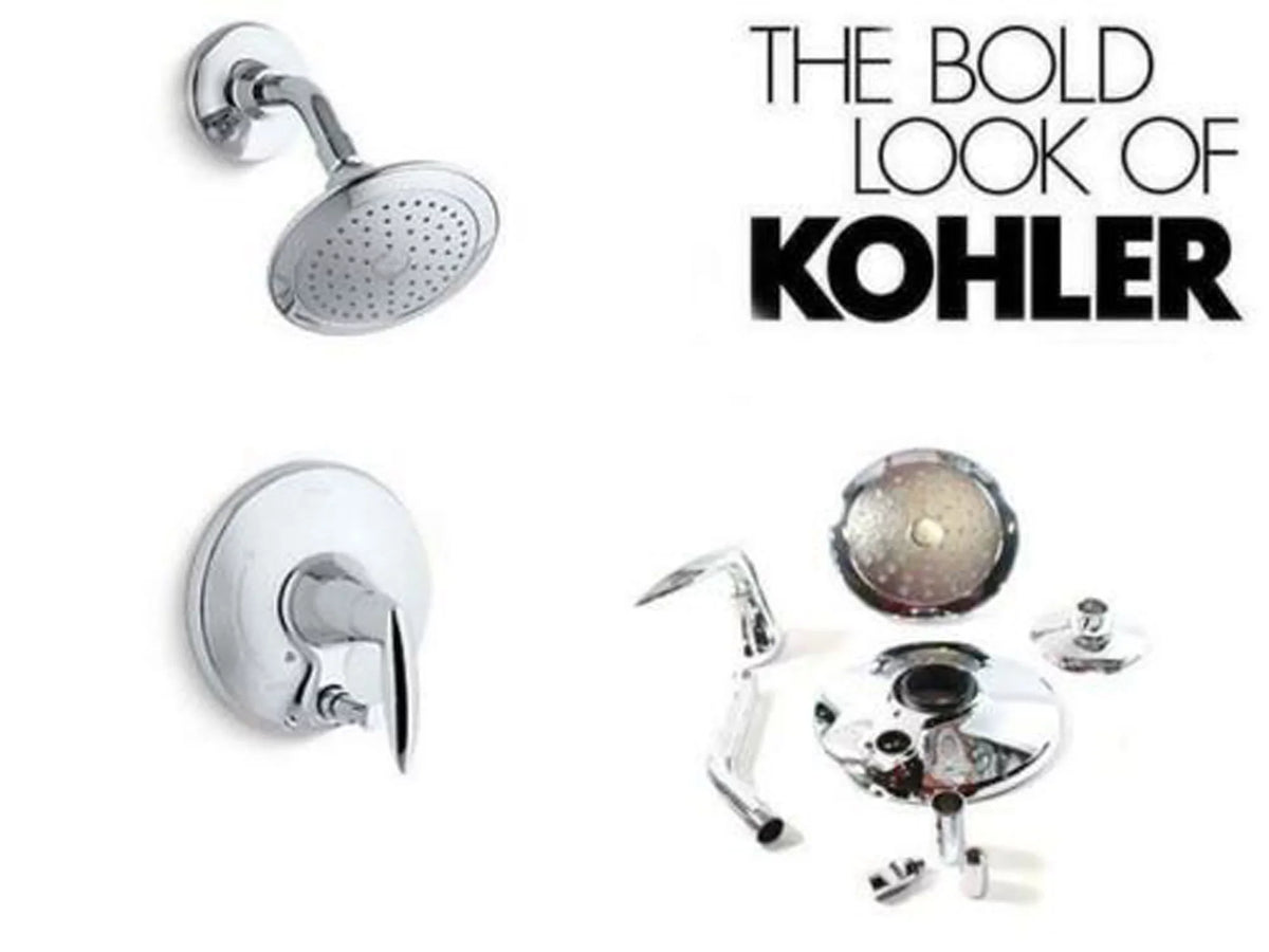 '-4E- Alteo Shower Trim with Push-Button Diverter Polished Chrome