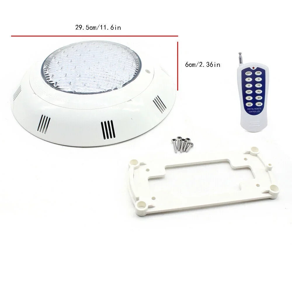 Fichiouy   Light Pool Lamp 7Color Fountain Swimming Pool Lights  Waterproof Lamp with Remote  36W