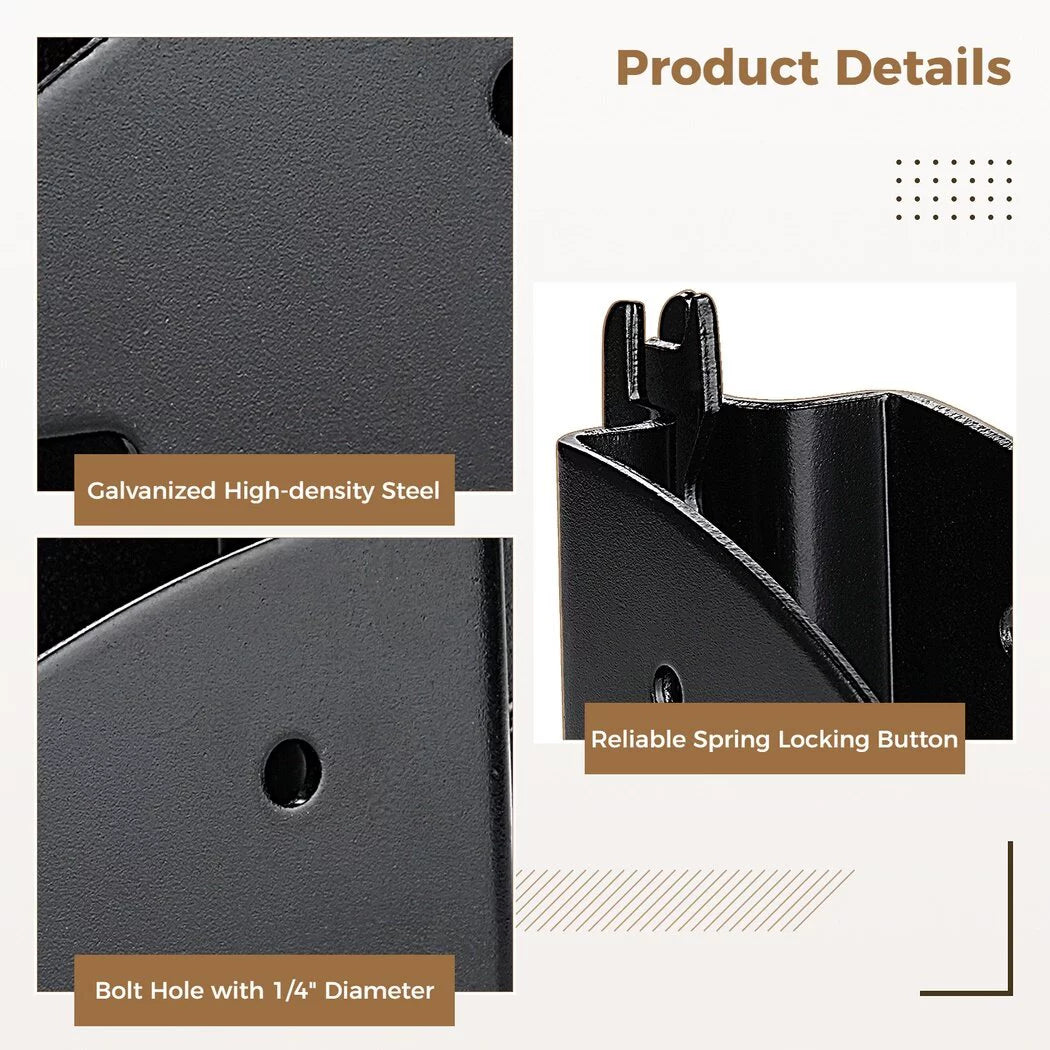 Track Wood Beam Brackets, 4PCS  Track Wood Beam Socket Fittings, Cargo Tie Down Accessories, Cargo Storage Lumber Brackets for Trucks, Trailers, RVs, Vans