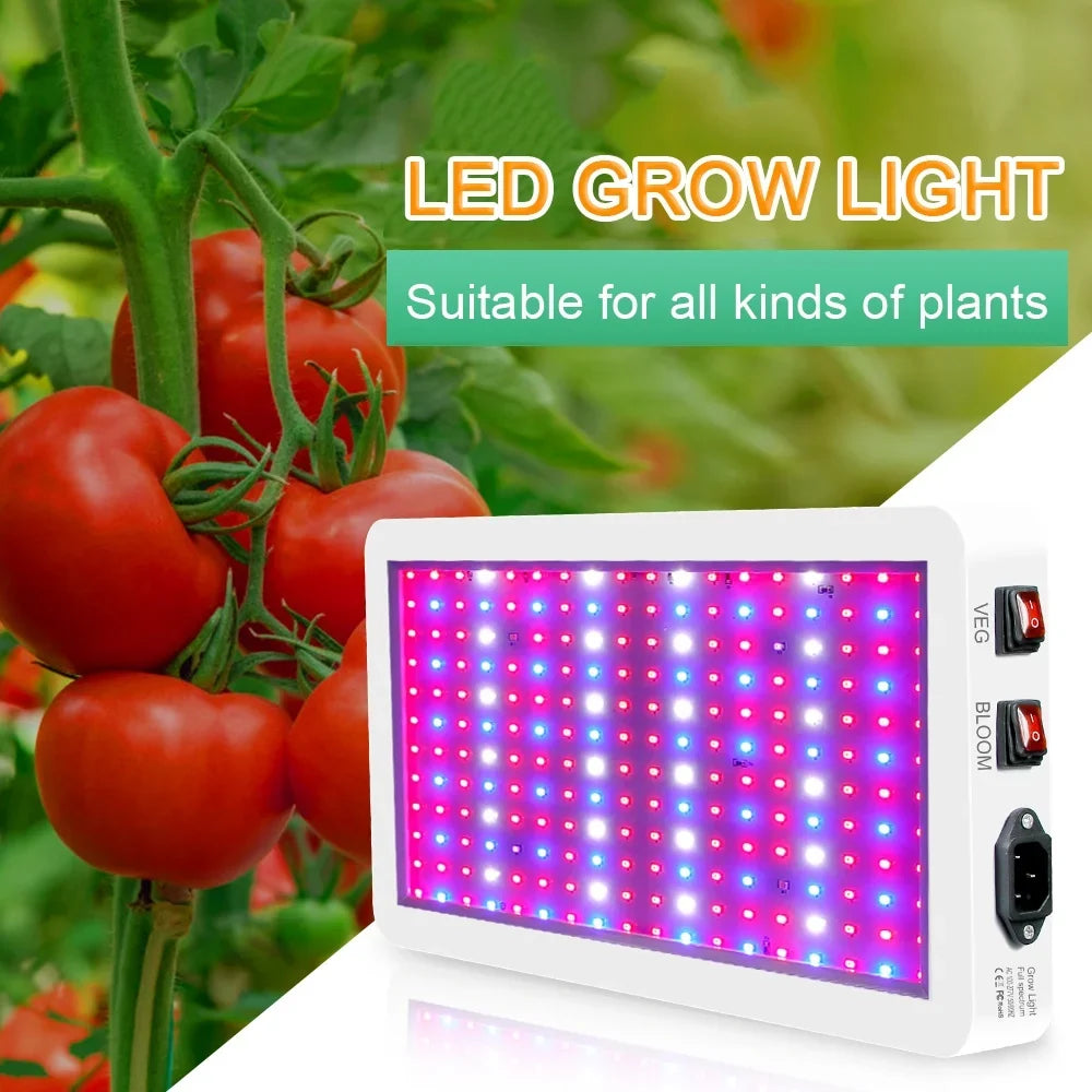 Anself 2000W Full Spectrum  Grow Light - 312 LEDs with Veg/Bloom Dual Switch -  Waterproof Indoor Plant Growing Lamp - Ideal for Seedlings, Flowers, Greenhouse Use