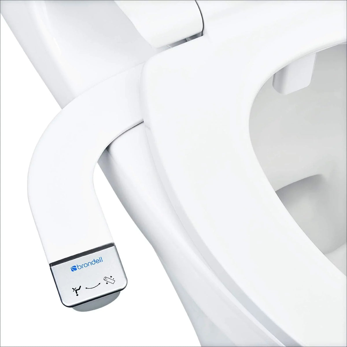 Brondell Thinline Simplespa -150 Non-Electric Bidet Attachment with Single Nozzle in White