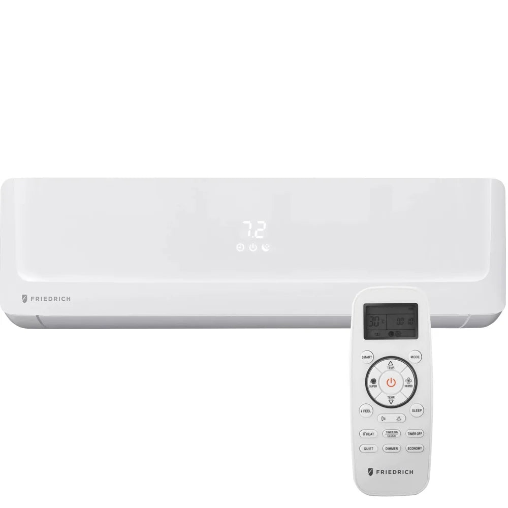 Friedrich  24000  Floating Air Pro Tri-Zone Mini Split Air Conditioner with Heat Pump Bundle with Indoor 12000  Wall  and Heating + 3   Enhanced Protection Pack