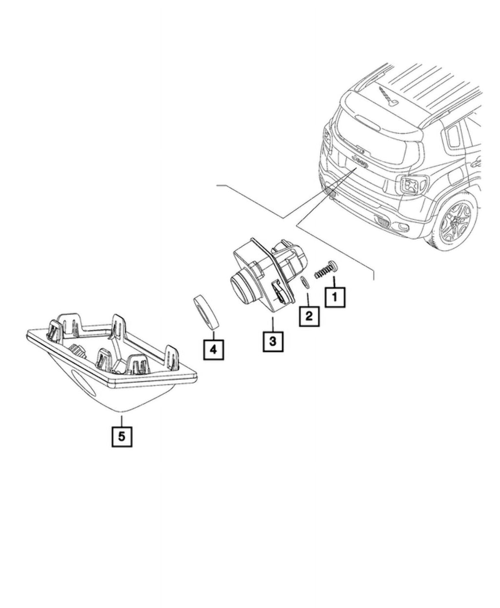New Genuine Mopar Camera Rear View  68360119AA