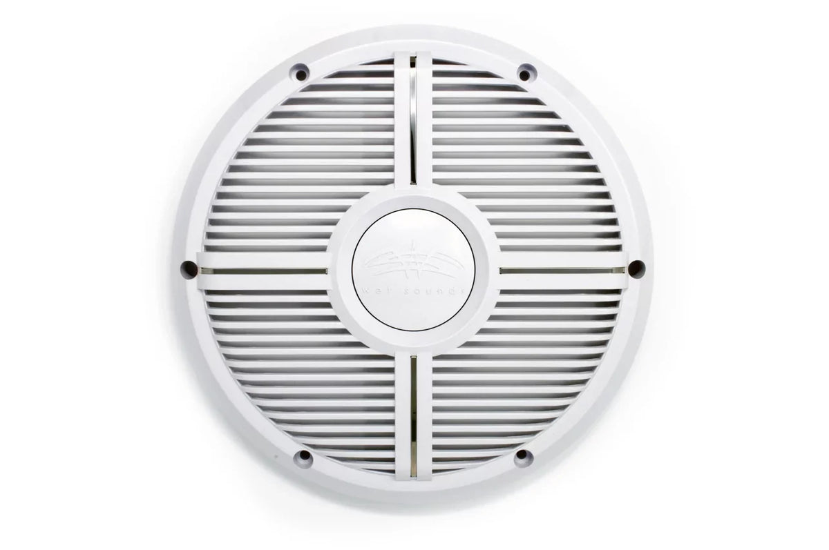 Restored Wet Sounds  10 -  White  Closed Style Grill for the  10 Inch Marine Subwoofer (Refurbished)