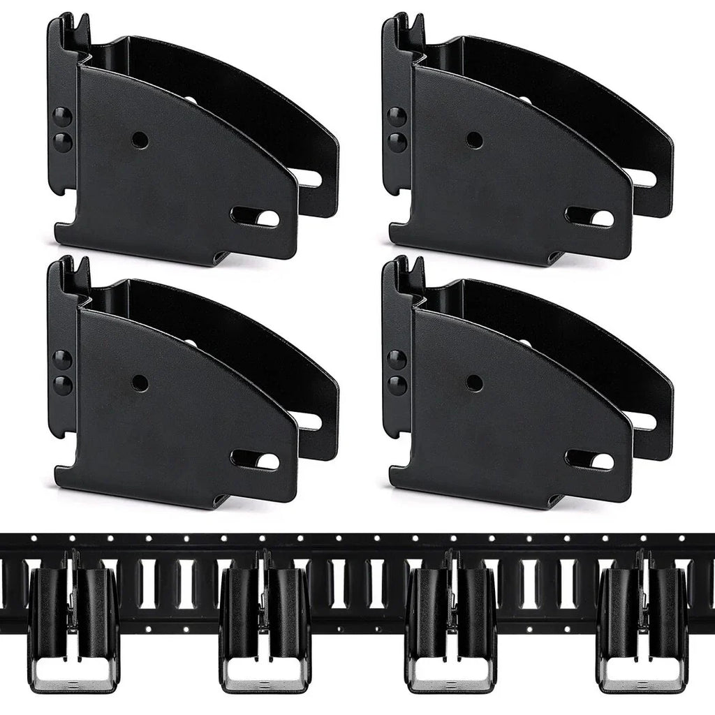 Track Wood Beam Brackets, 4PCS  Track Wood Beam Socket Fittings, Cargo Tie Down Accessories, Cargo Storage Lumber Brackets for Trucks, Trailers, RVs, Vans