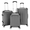 3-in-1 Portable  Trolley Case 20" / 24" / 28" Dark Gray - Lightweight Travel Suitcase Set