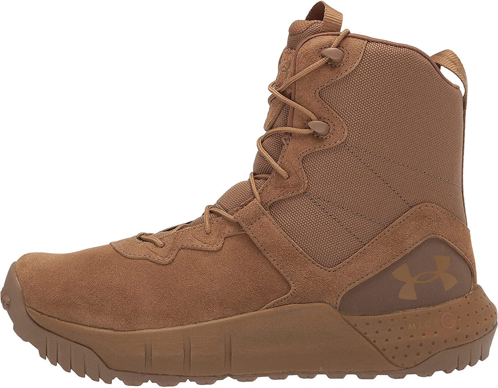 Under Armour Men's Micro  Valsetz Lthr Military and Tactical Boot, Coyote (200)/Coyote, 11