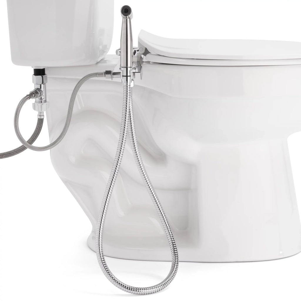 Brondell CleanSpa Luxury Hand-Held Bidet Sprayer and Holster with Integrated Shut off, Stainless Steel