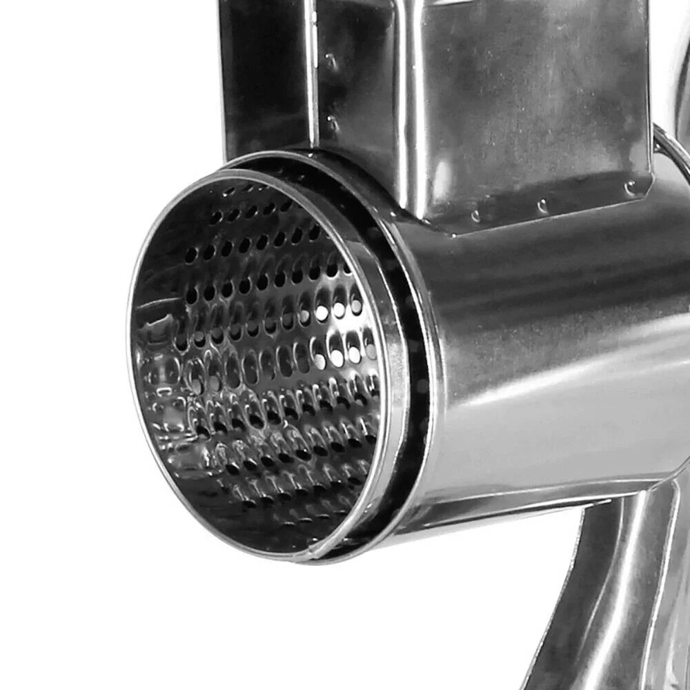 Stainless Steel Cheese Food Grater Rotary Drum Slicer Shredder Grinder with 5 Blades