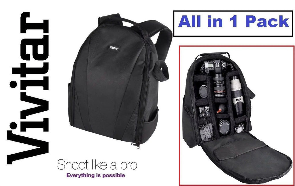 Pro Deluxe Vivitar Backpack Case Camera Case Bag For Nikon