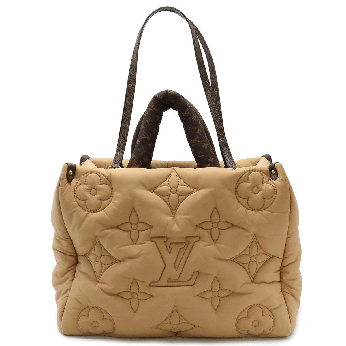 Pre-Owned    Pillow On the Go  Tote Bag Large Handbag Shoulder Beige  (Like New)