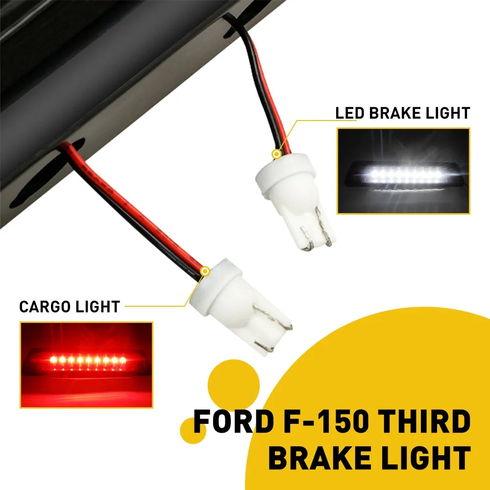 The 3rd Brake Light/Rear Cargo Light Smoked For 2009-2014 Ford , Power Saving,  Waterproof