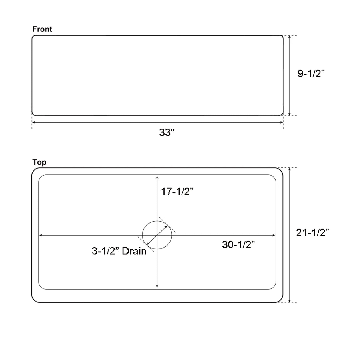 Barclay - 33"; Farmer Sink
