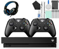 Microsoft Xbox One  1TB Gaming Console Black with 2 Controller Headset Cleaning Kit