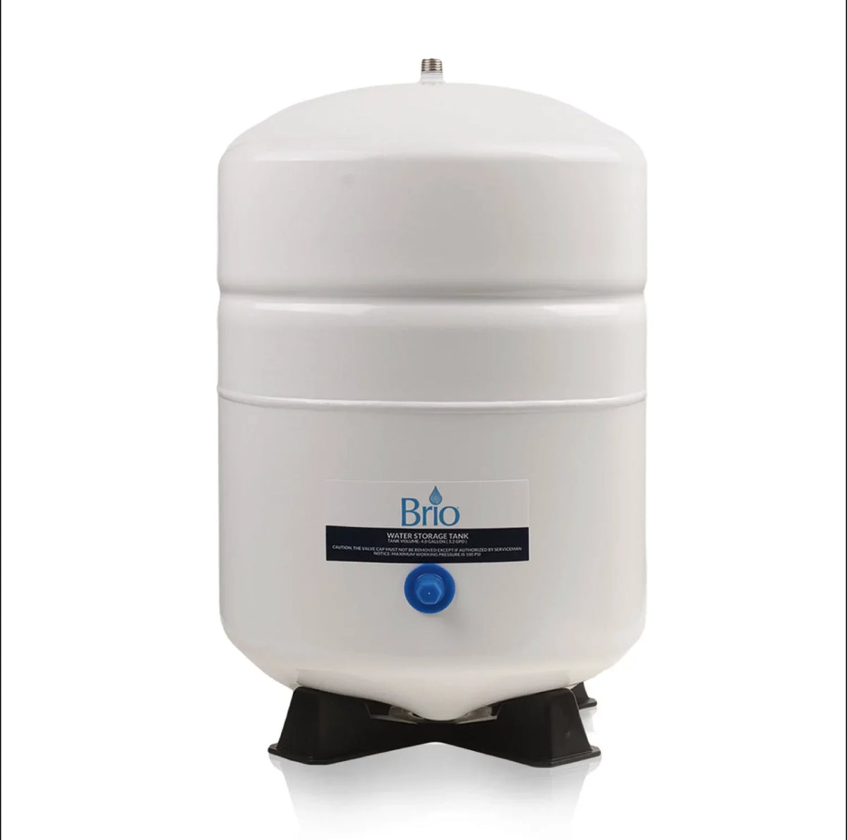 Reverse Osmosis Water Storage Pressure Tank 3.2 Gallon, 2.2 Gallon Capacity + Tank Valve | -122- Metal