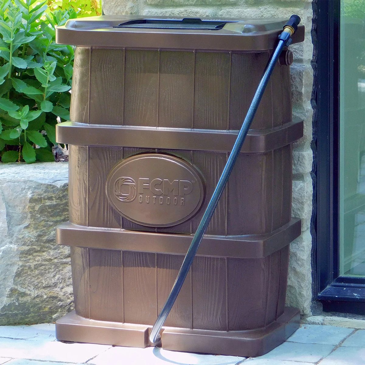 Outdoor - Home Outdoor Wood Grain Rain Water Catcher Barrel