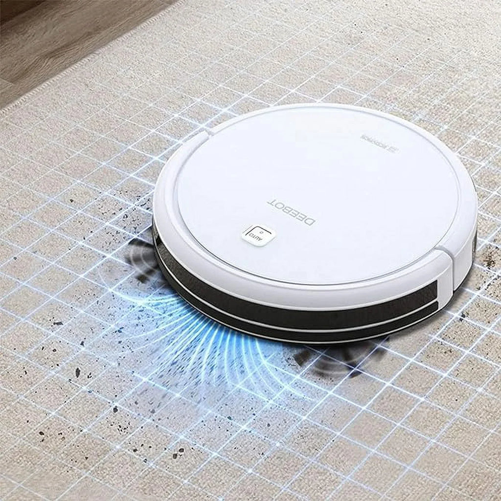 Open Box Ecovacs .31 Robotics Deebot  Robotic Vacuum Cleaner White and Lavender