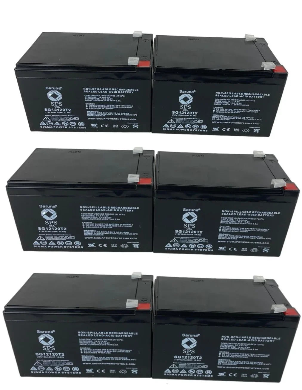 Brand 12V 12Ah Replacement Battery () for Pride TRAVELPro 3-Wheel Travel Pro Portable Scooter (6 Pack)
