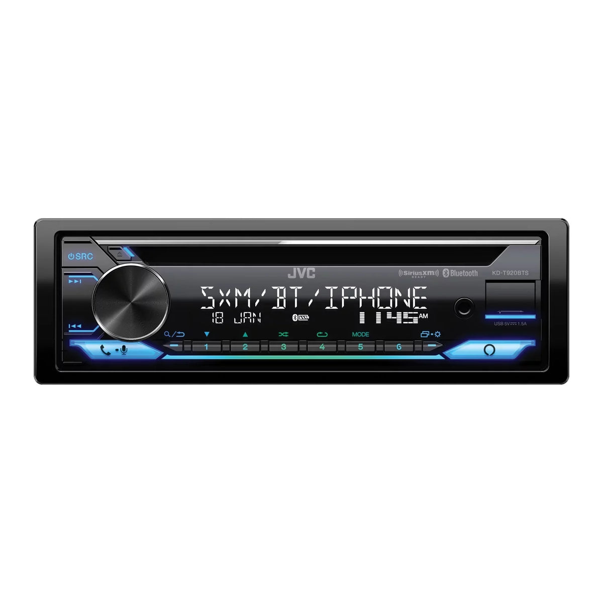 '- Car in-Dash Unit, Single-  Receiver w/ Bluetooth/Alexa Built-in/SiriusXM Ready