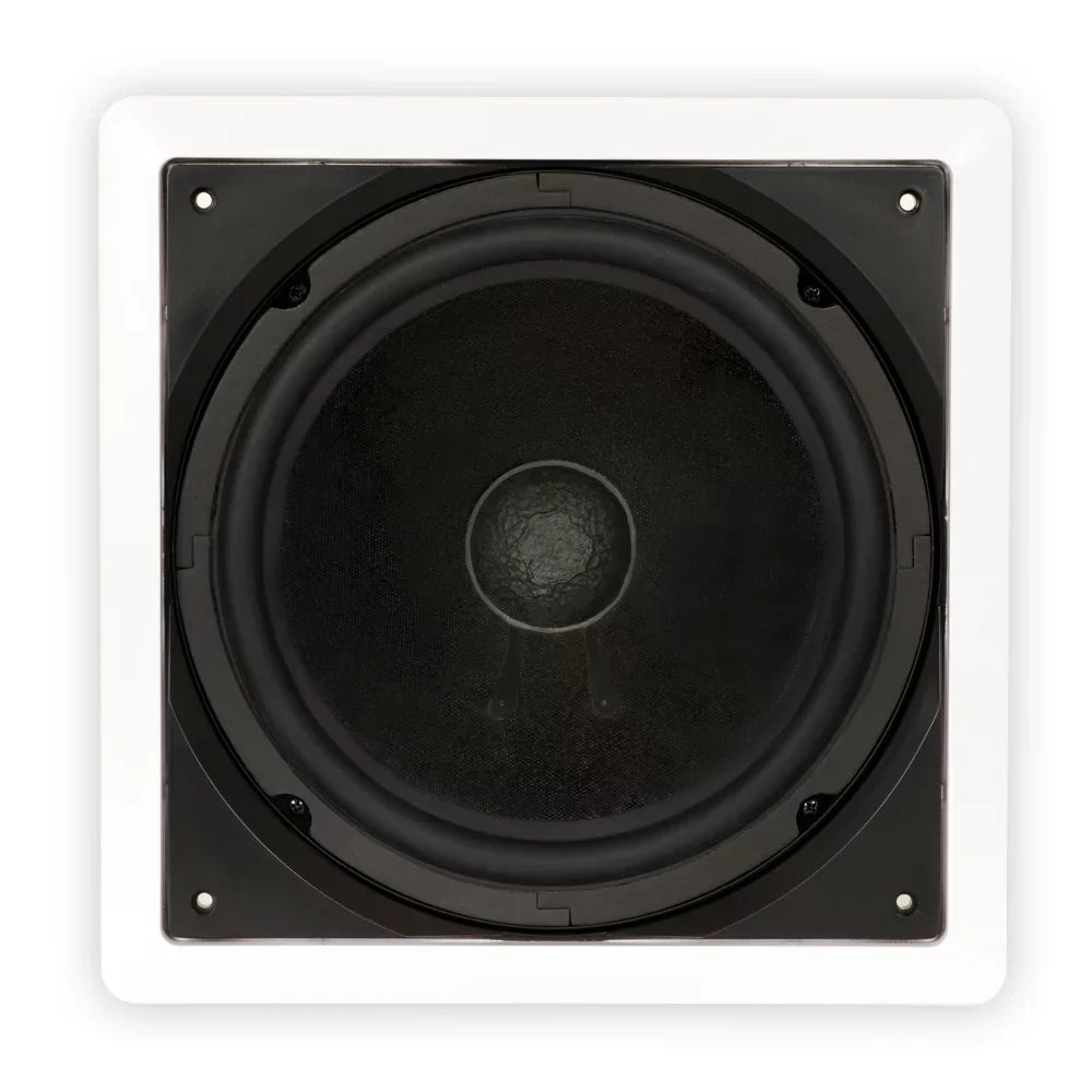 Theater Solutions  Flush Mount 10" Subwoofer Speaker and Amp 4 Pack