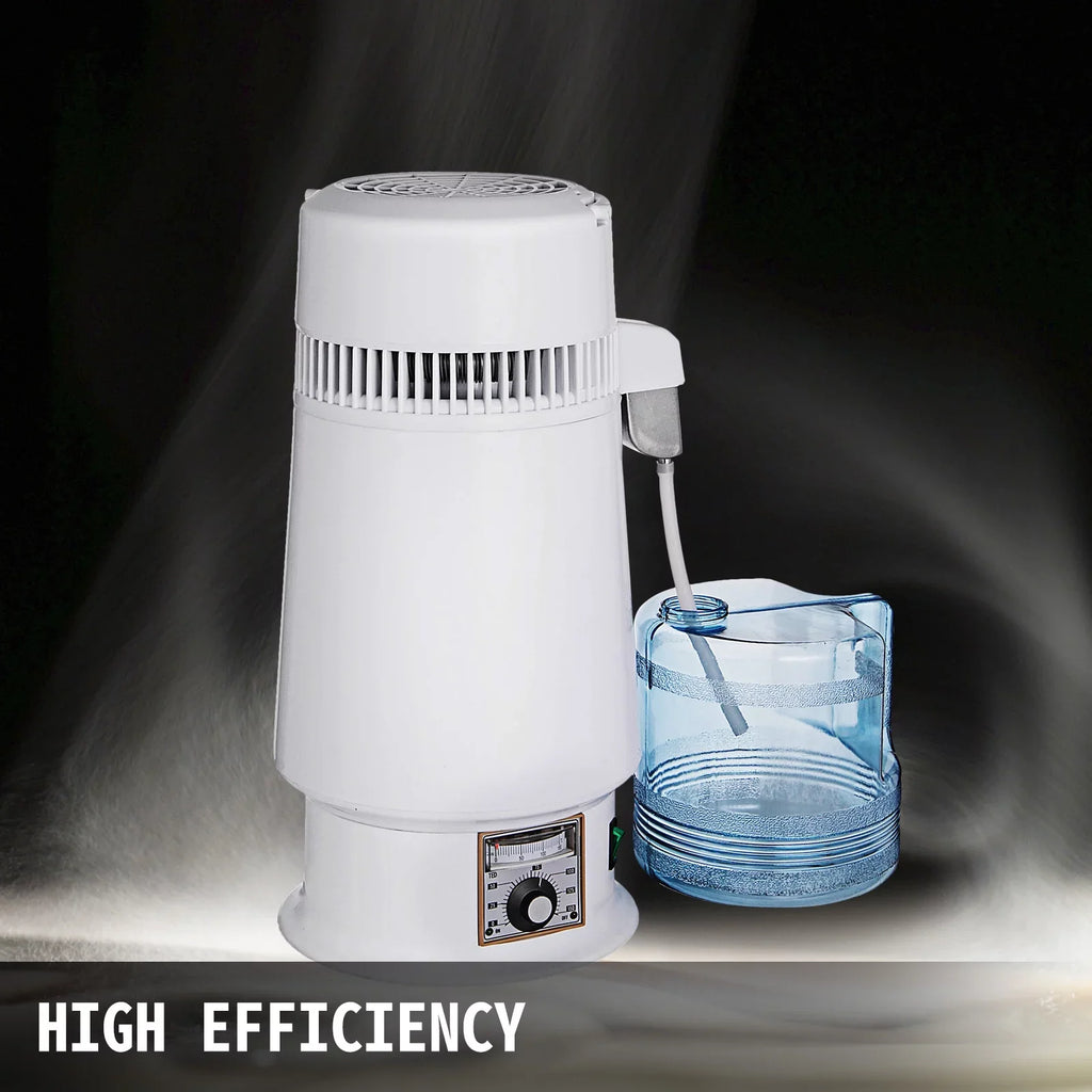 Stainless Steel Water Distiller 746W Water Distillation Kit 1 Gallon/4.3  Water Distiller Home Countertop Connection Bottle Food-Grade Outlet Glass Container (Upgraded Design)