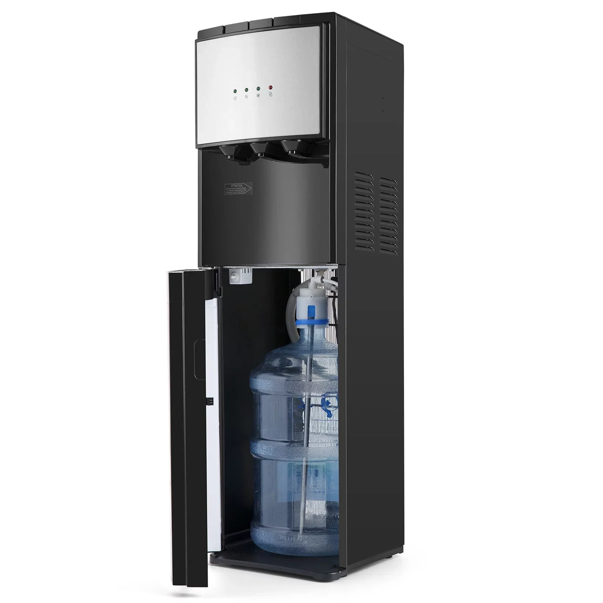 5 Gallon Bottom Loading Hot Cold Normal Water Dispenser (Silver, Black)