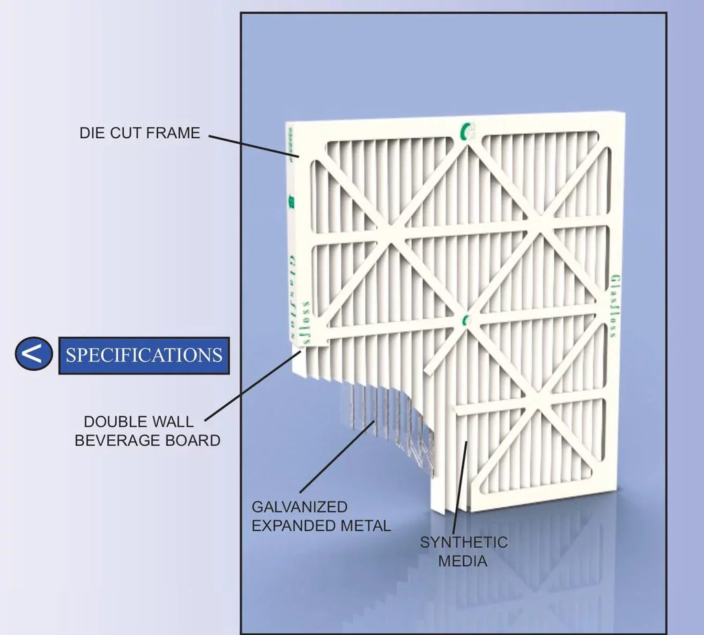 24x24x4  10  & Furnace Filters. 6 Pack. Actual Size: 23-3/8 x 23-3/8 x 3-3/4