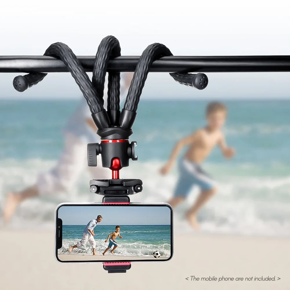 Dadypet -33  Octopus Tripod with Cold Shoe Mount,  Rotatable Ball Head, for Smartphone Camera Live Streaming Vlog