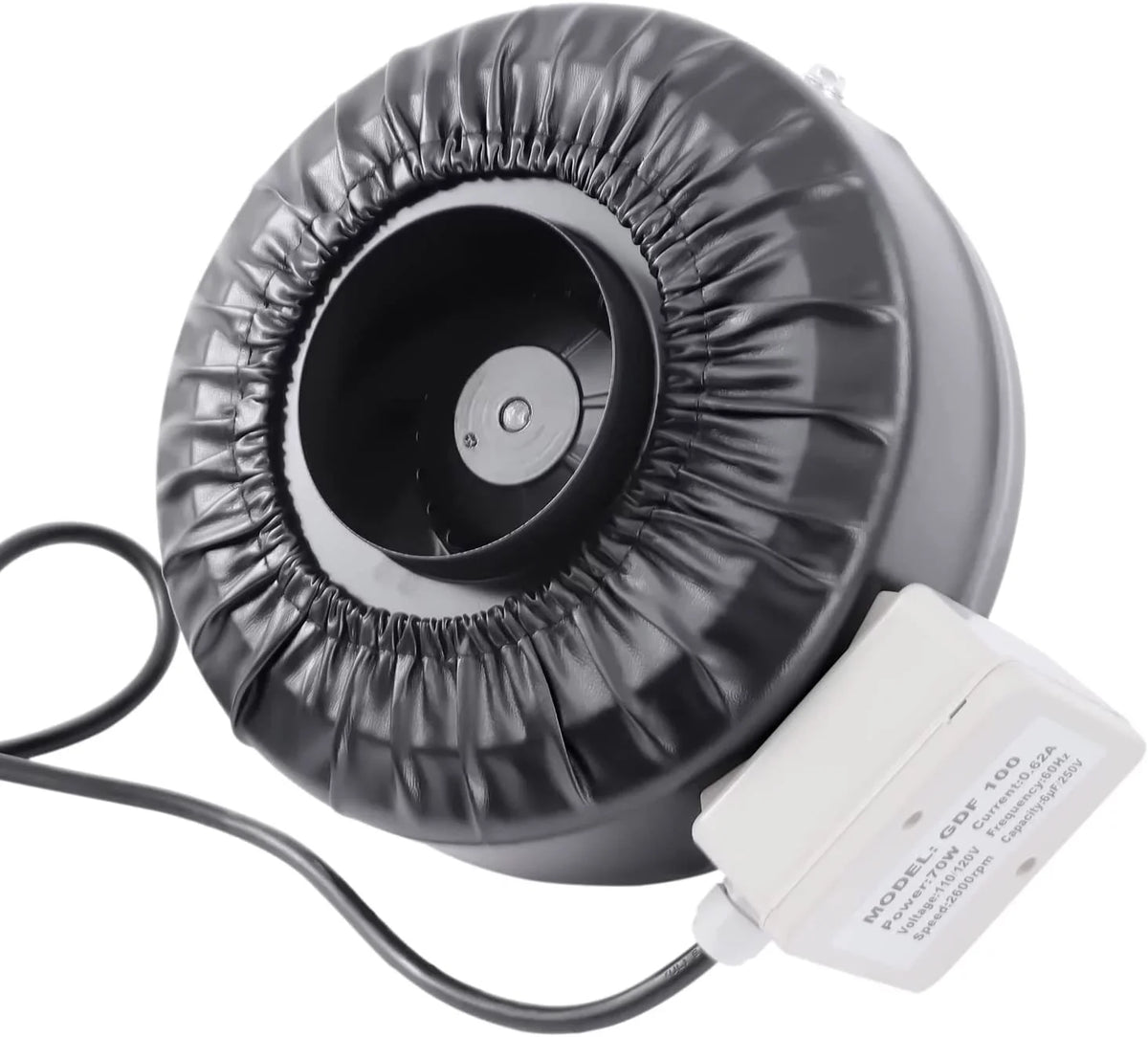 Grow Tent Fan 8 Inch Inline Fan Industrial Grade Duct Exhaust Fan Combinable with  Filter & Carbon Filter Powerful Booster Fanwith Speed Controller