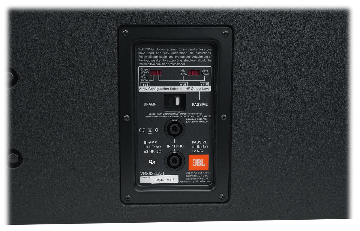 '-1 12" 800 Watt 2-Way Passive Line-Array Speaker in Black