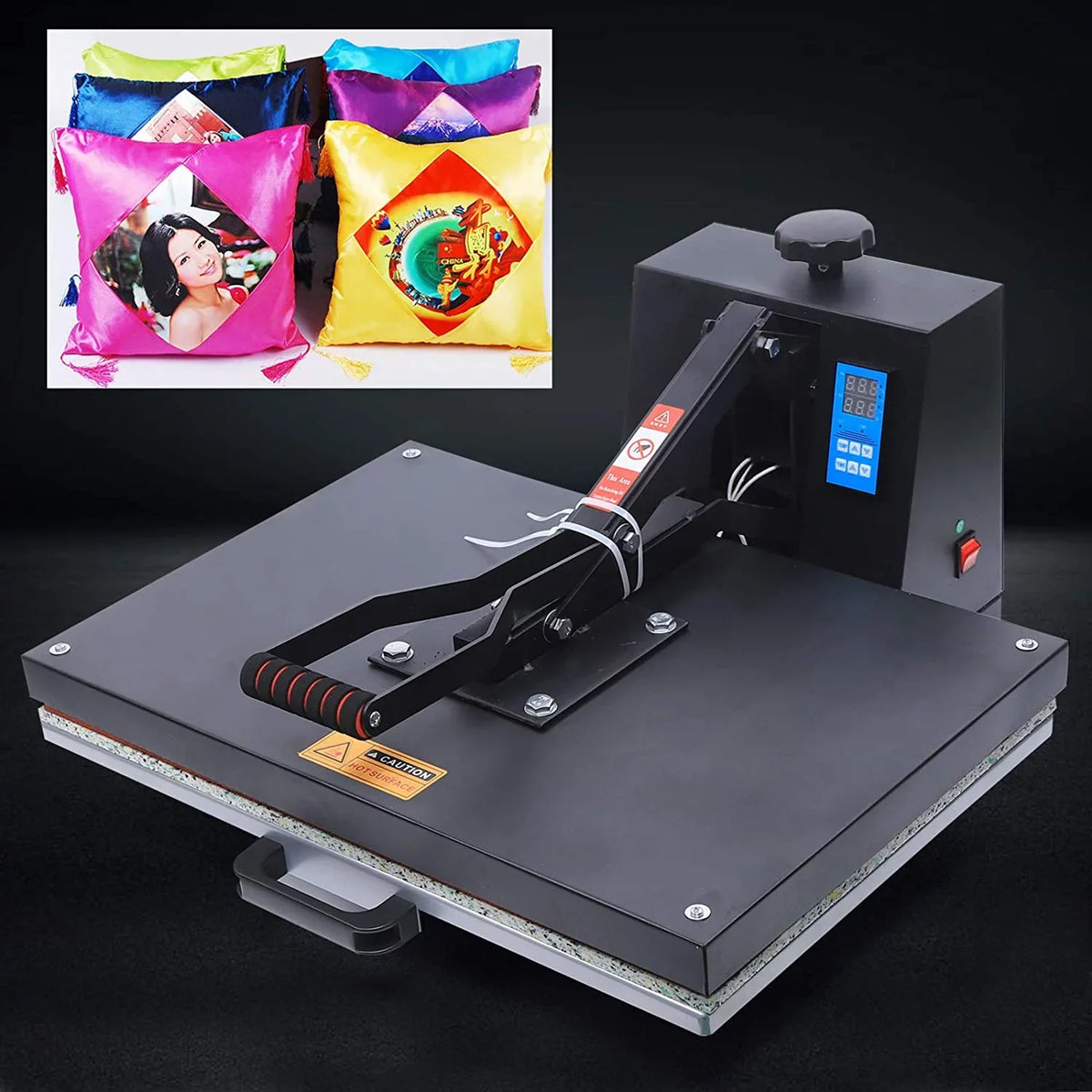 Anqidi 16" x 24" Clamshell Heat Press Machine -shirt Digital Sublimation Transfer Printer 0~250℃ Time  Pressure Adjustable