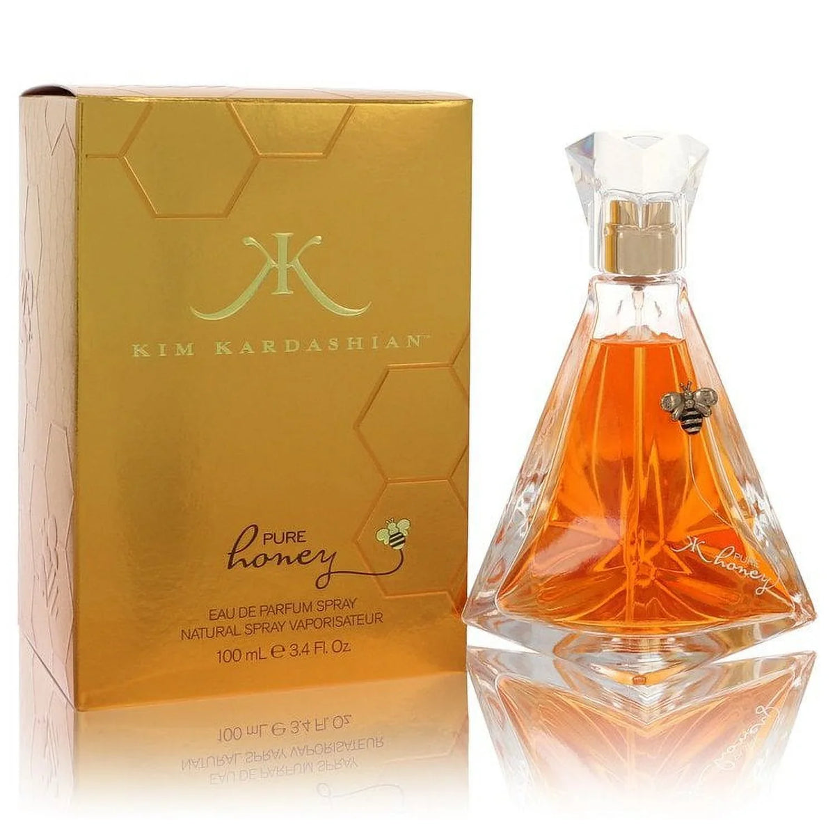 ( 2 Pack ) of Kim Kardashian Pure Honey by Kim Kardashian Eau De Parfum Spray 3.4 oz For Women