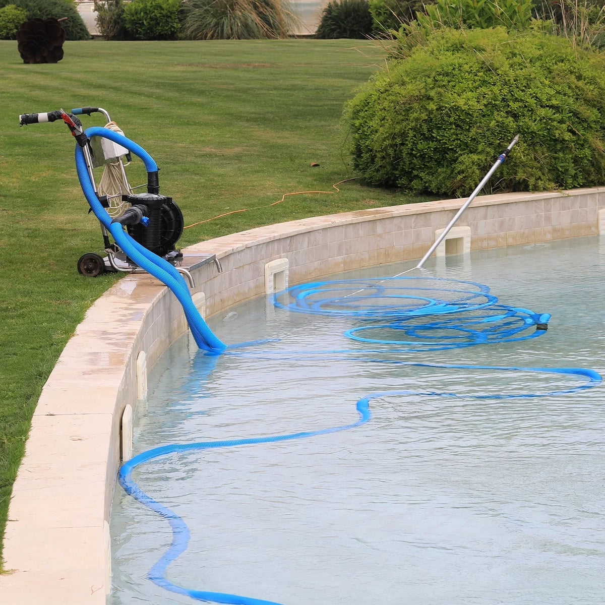 Backwash Hose 2" Dia 25ft 0.3MPa High Pressure  Reinforced Discharge Hoses for Swimming Pool