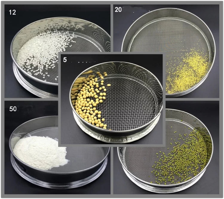 18 Mesh 304 Stainless Steel Filter Mesh Frame Sieves Micron Screen Lab Sieves and Wire Cloth 7.88" Diameter