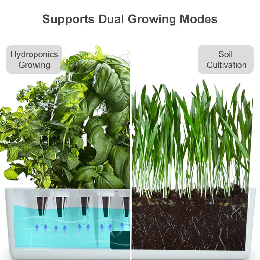 Pinnaco  Hydroponic Indoor Garden Kit with Smart Timing and Adjustable Height – Perfect for Home, Office, and Kitchen