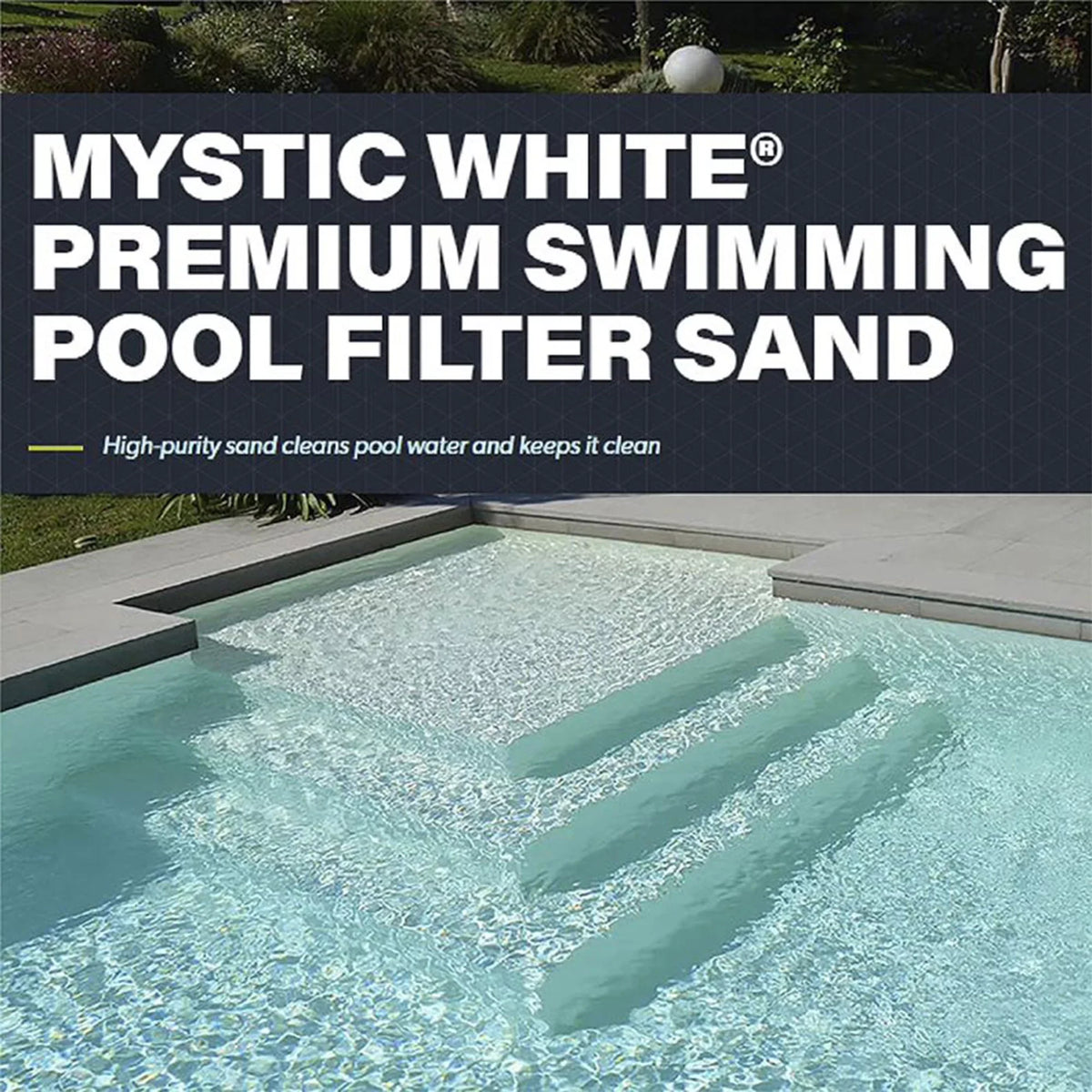 .. Silica 50lbs Mystic White  Swimming Pool Filter Sand, White (3 Pack)