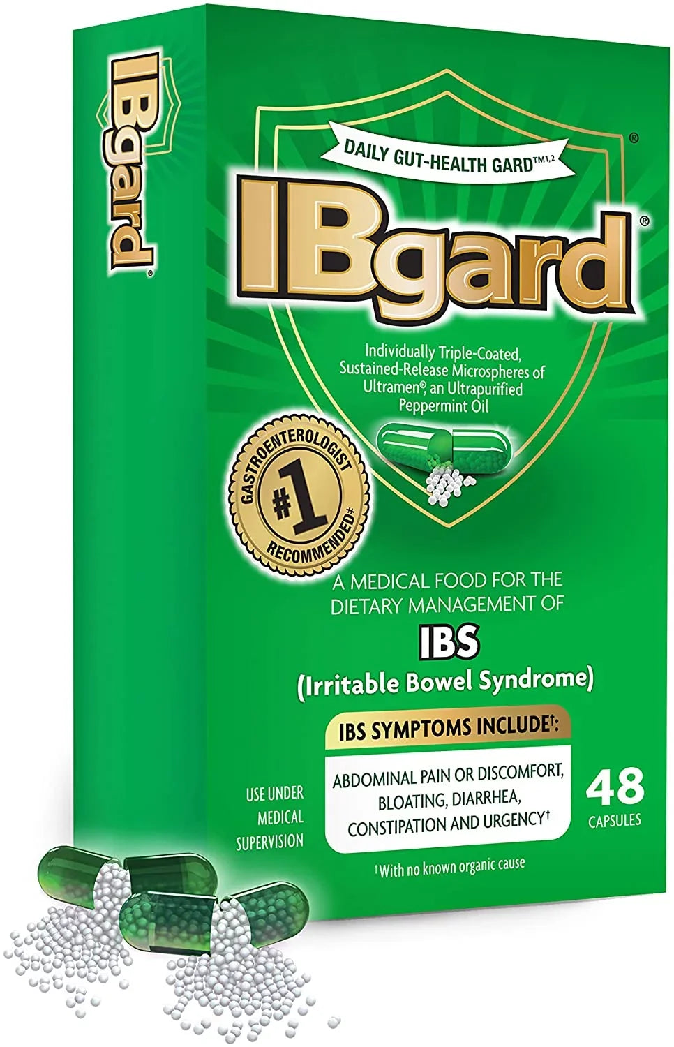 IBgard Irritable Bowel Syndrome () Relief 48 Capsules (Pack of 2)