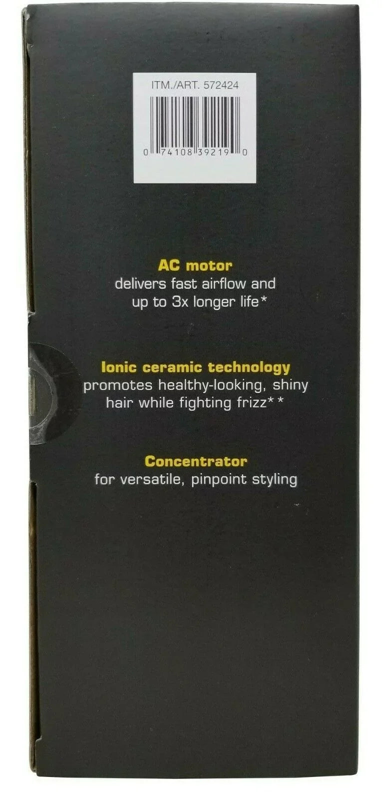 Conair Infiniti Pro 1875 Watt Styling Tool Salon Performance  Motor Hair Dryer