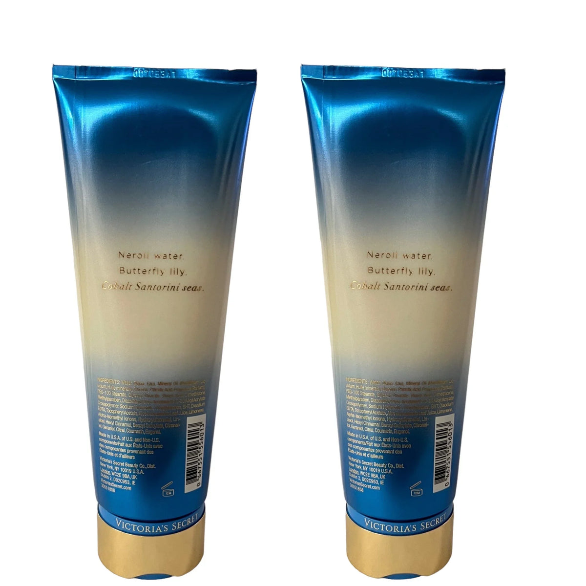 2 Victoria's Secret Santorini Neroli Water Fragrance Body Lotion 8 fl oz