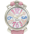 Pre-Owned Gaga Milano Manuale Watch 5020 Stainless Steel Quartz Analog Display White Dial Men's  (Good)