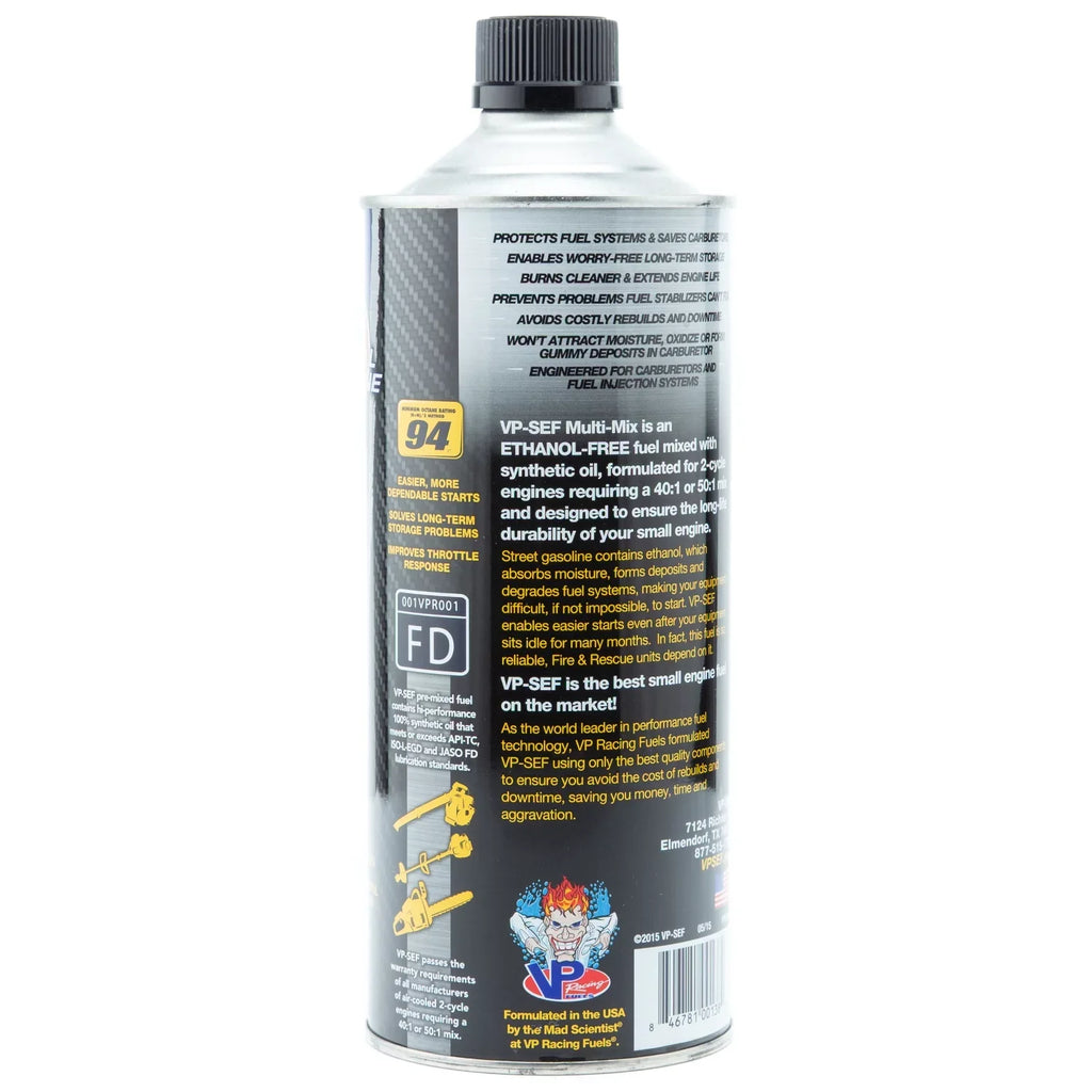 8Pc  Racing Fuels  Small Engine Fuels 32 Oz. 40:1/50:1 Ethanol-Free Multi-Mix Gas & Oil Pre-Mix
