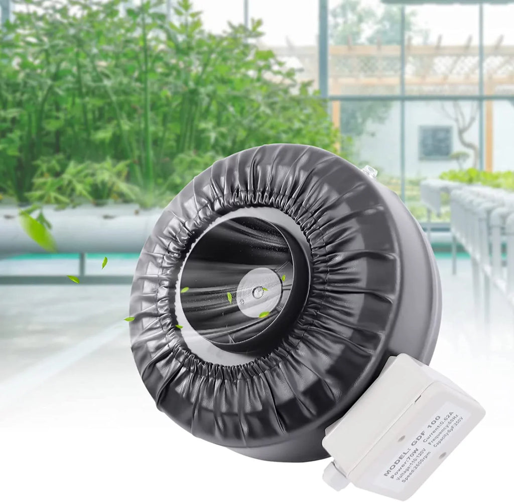 Grow Tent Fan 8 Inch Inline Fan Industrial Grade Duct Exhaust Fan Combinable with  Filter & Carbon Filter Powerful Booster Fanwith Speed Controller