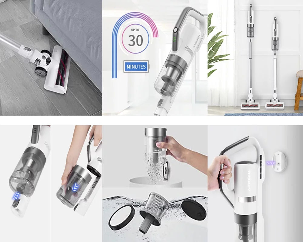 Cordless Vacuum 4-in-1 Lightweight Stick Vacuum Cleaner for Carpet, Hard Floors, Pet Hair -